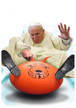 M�me le pape a besoin de d�compress� !