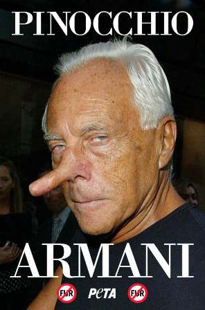 PETA en col�re contre Giorgio Armani !