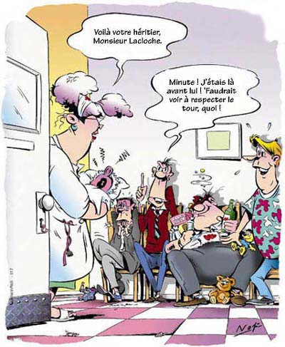 A la maternit� on attend son tour !